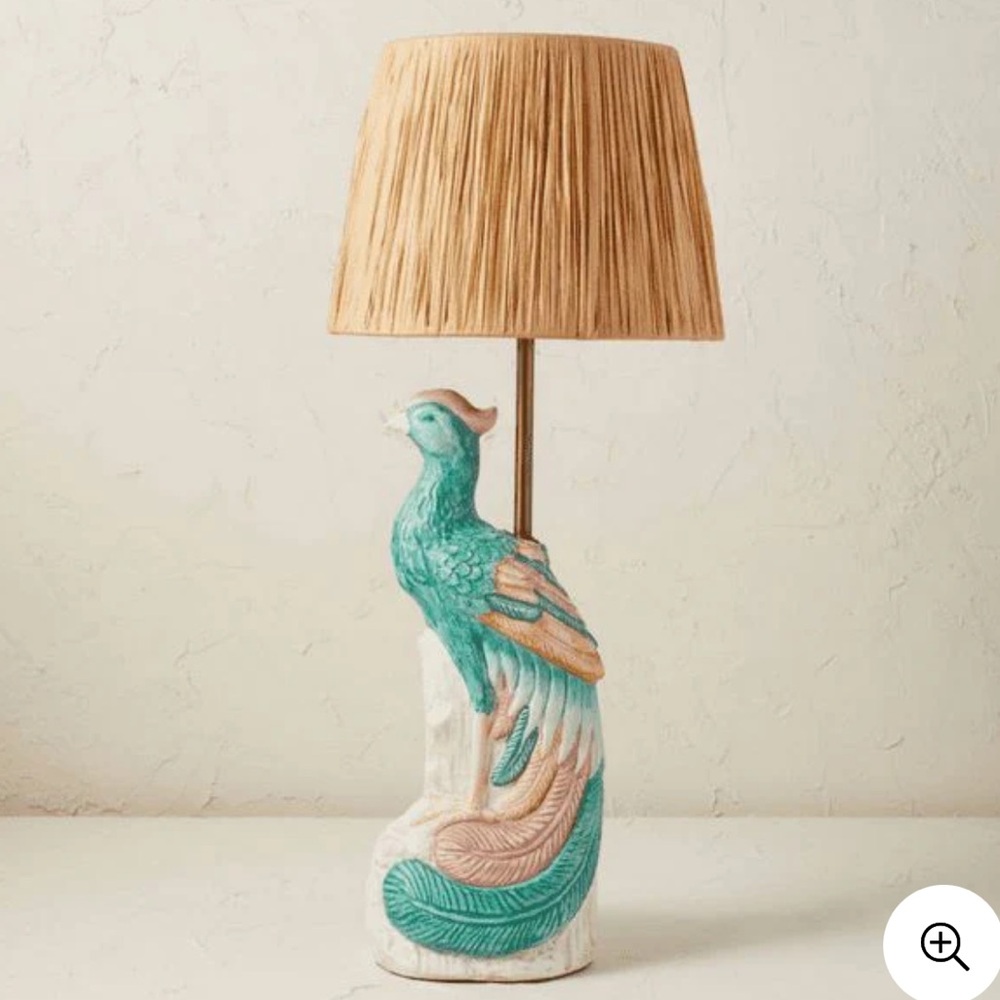 ISO Opalhouse peacock lamp